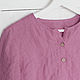 Dusty pink blouse made of 100% linen, Blouses, Tomsk,  Фото №1