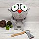 He started it first! grey cat with an axe by Vasya Lozhkin. Stuffed Toys. Dingus! Funny cats and other toys. My Livemaster. Фото №6