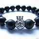 Bracelet black agate 'lion king'. Bead bracelet. Beautiful gifts for the good people (Alura-lights). My Livemaster. Фото №4