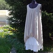 Одежда handmade. Livemaster - original item  No. 204 vestido de Lino. Handmade.