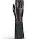 Size 7. Winter gloves made of genuine black leather and velour. Vintage gloves. Butichok from N.. My Livemaster. Фото №5