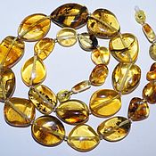 Работы для детей, handmade. Livemaster - original item Large amber beads with inclusions.. Handmade.