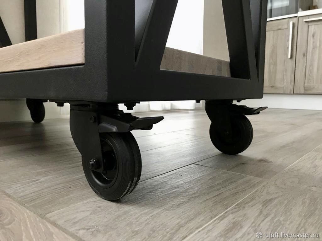 Bar counter on wheels made of solid oak (project g. Moscow) купить на