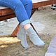 Order  Openwork downy socks for women in gray. Down shop (TeploPuha34). Livemaster. . Socks Фото №3