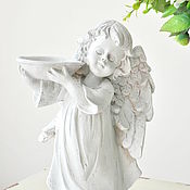 Дача и сад handmade. Livemaster - original item Angel drinking bowl with a white polyresin bowl for Garden Decor. Handmade.