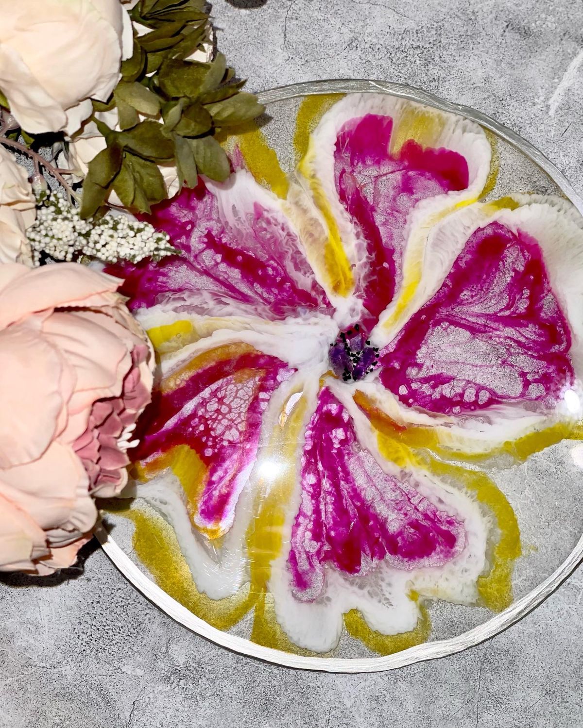 ПОДНОС ИЗ ЭПОКСИДНОЙ СМОЛЫ «ЛЕТО» в интернет-магазине Ярмарка Мастеров ...