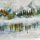 Mosses and grasses-watercolor painting, snowy landscape. Pictures. Annet Loginova. My Livemaster. Фото №4