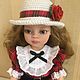 Paola Reina (21 см) платье в клеточку и шляпка. Одежда для кукол. Worldmama. Интернет-магазин Ярмарка Мастеров.  Фото №2