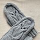 Варежки вязаные «Совы» серые. Варежки. Лена Коробова (lazylazyknits). Ярмарка Мастеров.  Фото №4