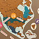 Магнитная скретч карта мира TrueMap Puzzle gold, Магниты, Москва,  Фото №1