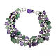Bracelet 'Lilac' amethyst stones and green aventurine, Chain bracelet, Moscow,  Фото №1