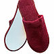 Slippers terry burgundy closed. Slippers. Warm gift. Online shopping on My Livemaster.  Фото №2
