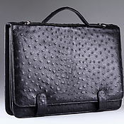 Сумки и аксессуары handmade. Livemaster - original item Briefcase-folder made of ostrich leather IMS0501B. Handmade.