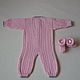 Order Light pink knitted set. 4 children-baby. Livemaster. . Overall for children Фото №3