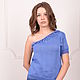 Top summer blue. Suits. Yuliya knitting. Online shopping on My Livemaster.  Фото №2