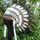 Double Feathers Indian Headdress, Native American Warbonnet. Carnival Hats. Indian Headdress Co. Интернет-магазин Ярмарка Мастеров.  Фото №2