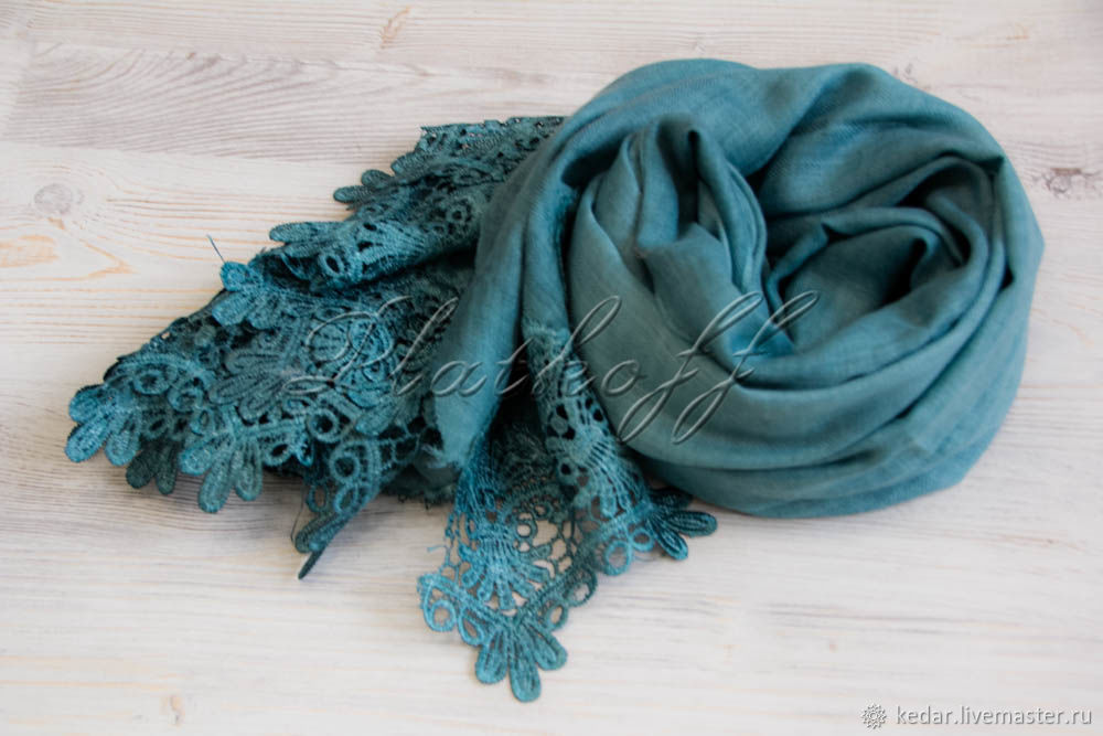 New Zealand hand-dyed stole ' Spring song ', Scarves, Moscow,  Фото №1