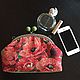 Tapestry handbag, cosmetic bag with clasp "Red poppies". Beauticians. Lara reticule. Online shopping on My Livemaster.  Фото №2