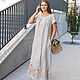 Linen floor-length dress with embroidery and lace Wildflowers. Dresses. natali. Online shopping on My Livemaster.  Фото №2