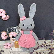Куклы и игрушки handmade. Livemaster - original item Toy Bunny Knitted bunny Girl bunny Mia. Handmade.