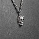 Серебряный кулон Череп с рогами. Подвеска. Rhyton Jewelry. Ярмарка Мастеров.  Фото №6