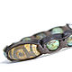 Leather Shambala bracelet with turquoise and agate DZI. Amulet. Talisman. Guardian.
