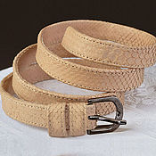 Аксессуары handmade. Livemaster - original item Women`s belt made of Python LIORNA. Handmade.