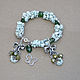 Order Turquoise jewelry set (bracelet, bow earrings). CvetlanaCm (avtorbiju). Livemaster. . Jewelry Sets Фото №3