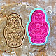Матрёшка форма для печенья. Штамп для глины моделирующей пасты, Формы для выпечки, Королев,  Фото №1