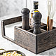 230 mm spice mill made of dark ash with a round lid. Salt and pepper shakers. Foksvudrus. My Livemaster. Фото №4