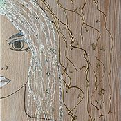 Картины и панно handmade. Livemaster - original item Painting of a girl`s face symbolic 