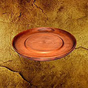 Посуда handmade. Livemaster - original item A wooden plate, a dish made of Siberian cedar wood.35 cm. T18. Handmade.