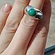 Men's ring (ring) with natural chrysoprase in 925 silver. Ring. marusjy. My Livemaster. Фото №5