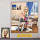 Gifts for women on birthday. Cartoon athlete, interior designer, Caricature, Moscow,  Фото №1