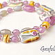 Beads gray with pink. Beads2. Grafoli jewellery. Online shopping on My Livemaster.  Фото №2