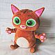 Суровый котик Бубу. Кот Бубу. Мягкая игрушка из плюша. 30 см. Мягкие игрушки. Ольга Стасенко (kuklomirtoydolls). Интернет-магазин Ярмарка Мастеров.  Фото №2