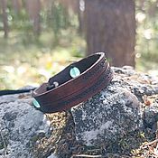 Украшения handmade. Livemaster - original item A leather bracelet with an engraving Everything is possible. Handmade.
