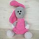 A soft bunny in a pink dress. Stuffed Toys. Leksadekor (leksadekor). My Livemaster. Фото №4