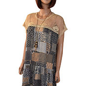 Одежда handmade. Livemaster - original item Elegant light summer dress made of viscose staple and lace. Handmade.