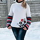 Sweater knitted women's 