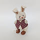 Bunny in a vest. Rabbit miniature. Rabbit -. Miniature figurines. kuklaolya08. My Livemaster. Фото №4