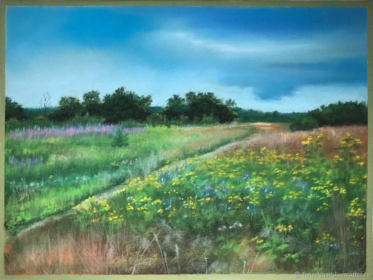 Картина: "Цветочная поляна" в интернет-магазине на Ярмарке Мастеров ...