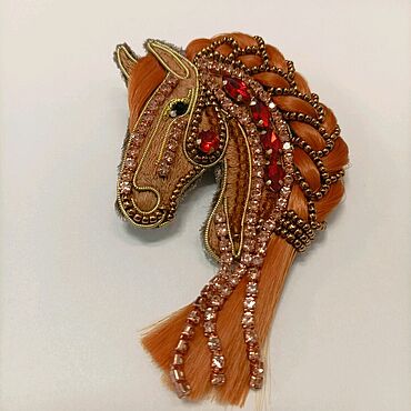 Украшения ручной работы. Ярмарка Мастеров - ручная работа Брошь "Лошадка". Handmade.