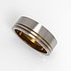Order Titanium ring with yellow stripes. asgdesign. Livemaster. . Rings Фото №3