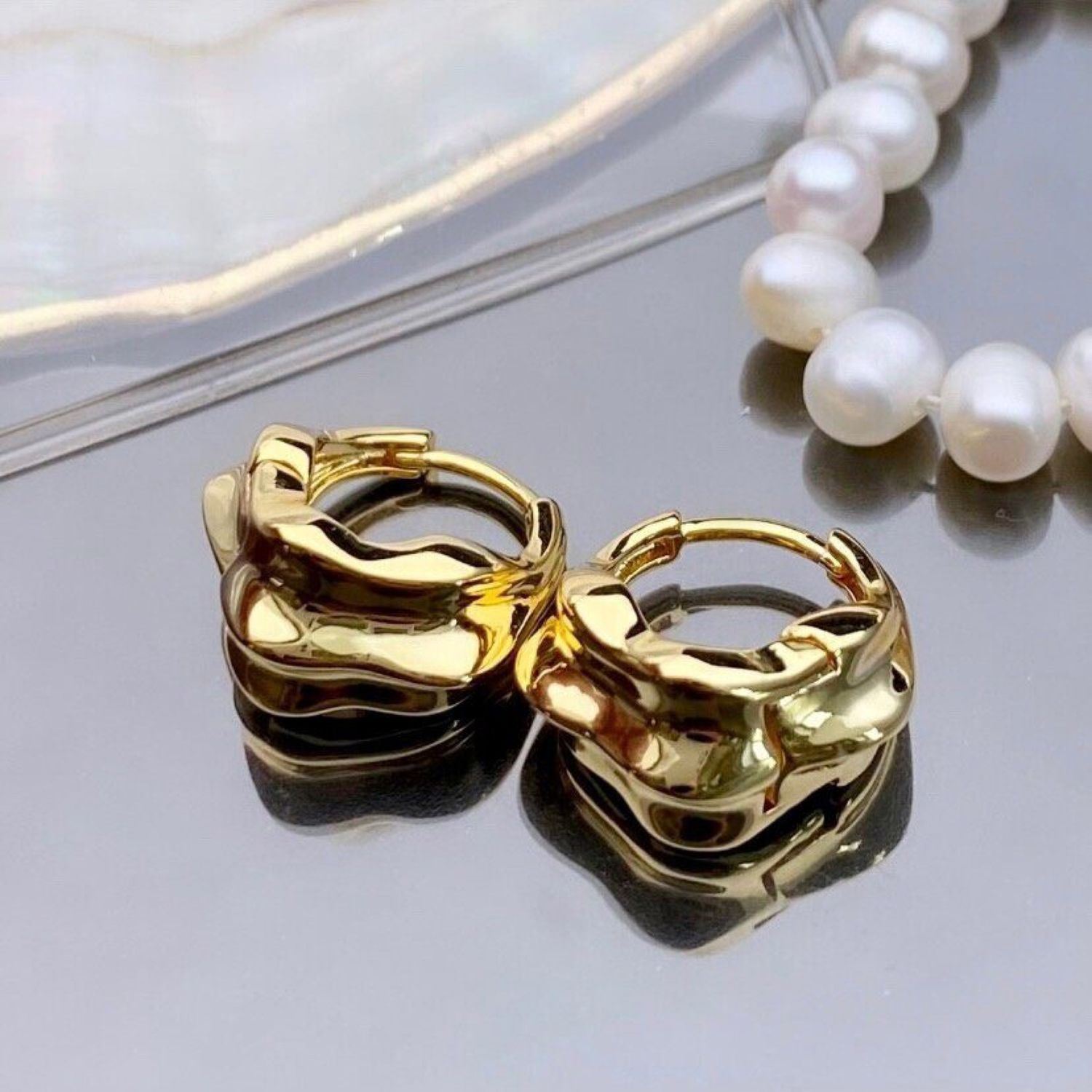 Серьги позолоченные в стиле CELINE limited edition купить в интернет ...