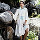 Белое валяное платье с рукавами Ламбада, Платья, Ялта,  Фото №1
