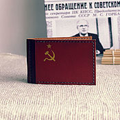 Сумки и аксессуары handmade. Livemaster - original item Clip for USSR banknotes made of genuine leather. Handmade.