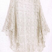 Аксессуары handmade. Livemaster - original item Knitted openwork shawl with merino knitting needles with silk. Handmade.