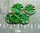 Window glass green flower table flat. Beads. CzechBeadsExclusive. Online shopping on My Livemaster.  Фото №2