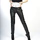 Custom-made high-waisted leather trousers for women. Pants. Lollypie - Modiste Cat. My Livemaster. Фото №5